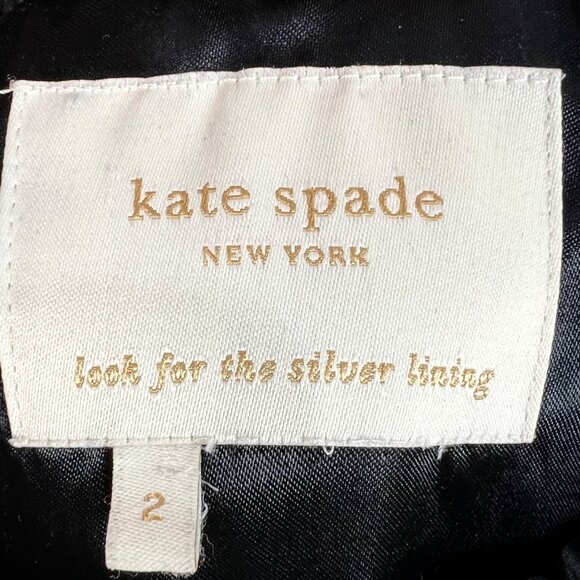 Kate Spade Evia Black Wool Bouclé Chain Ruffle Dress 2 Elegant Old Money Luxury - Picture 10 of 13